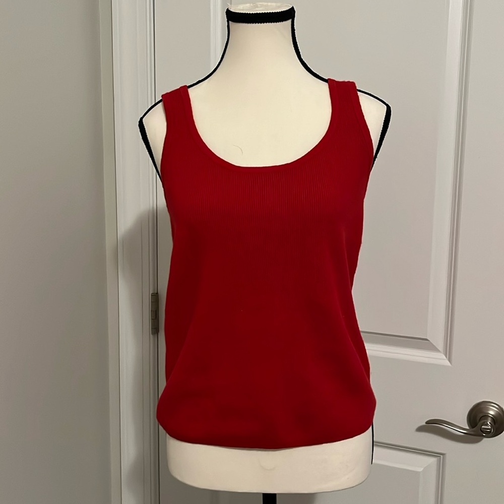 A New Day Red Sweater Tank Top